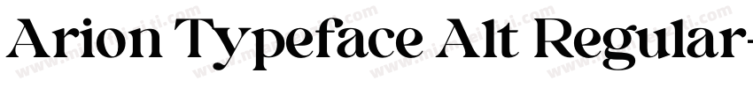Arion Typeface Alt Regular字体转换